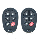 2004 - 2018 Toyota Sienna Remote Control 6B FCC# GQ43VT20T (2 Pack)