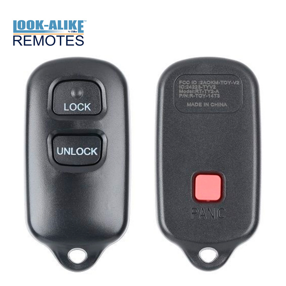 1999 - 2008 Toyota Keyless Entry 3B Fob FCC# GQ43VT14T