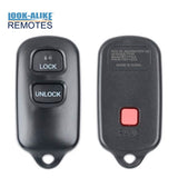 1999 - 2008 Toyota Keyless Entry 3B Fob FCC# GQ43VT14T