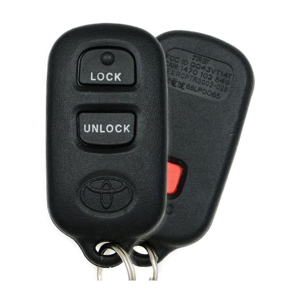 1999 - 2008 Toyota Keyless Entry 3B Fob FCC# GQ43VT14T