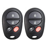 2008 - 2017 Toyota Sequoia Remote Control 4B FCC# GQ43VT20T (2 Pack)