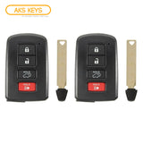 2013 - 2018 Toyota RAV4 Smart Prox Remote Key 4B FCC# HYQ14FBA - Board 0020 (2 Pack)