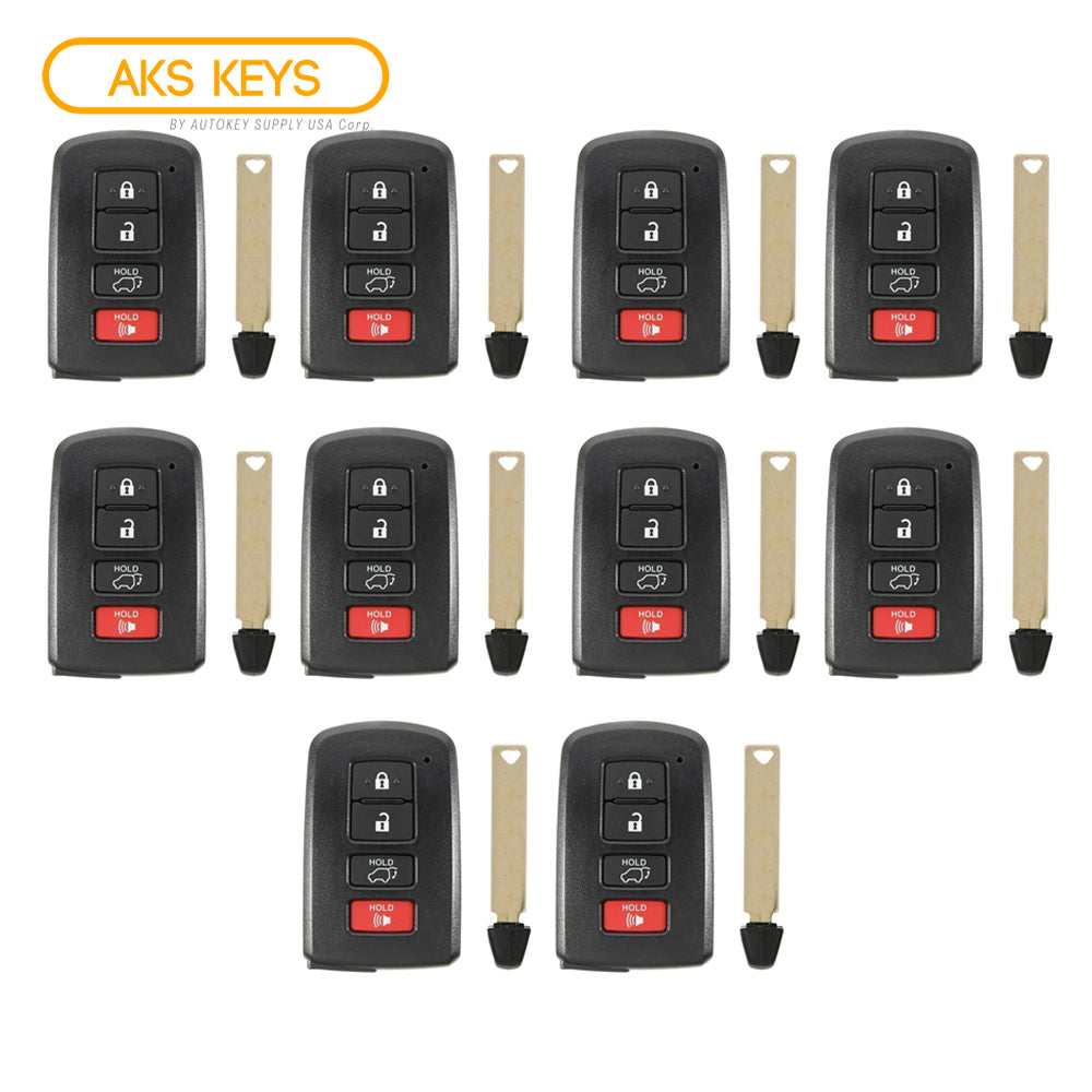 2013 - 2018 Toyota RAV4 Smart Prox Remote Key 4B FCC# HYQ14FBA - Board 0020 (10 Pack)