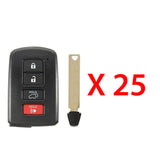 2013 - 2018 Toyota RAV4 Smart Prox Remote Key 4B FCC# HYQ14FBA - Board 0020 (25 Pack)