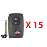 2008 - 2014 Toyota Smart Prox. Key 3B FCC# HYQ14AAB (15 Pack)