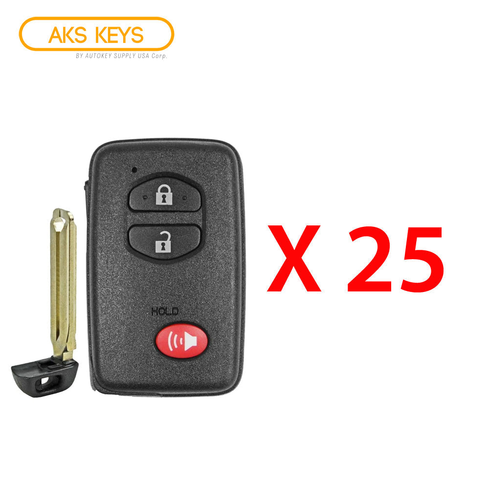 2008 - 2014 Toyota Smart Prox. Key 3B FCC# HYQ14AAB (25 Pack)