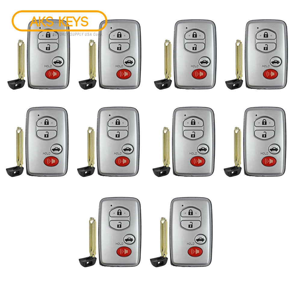 2010 - 2011 Toyota Camry Smart Prox. Key 4B FCC# HYQ14AAB (10 Pack)