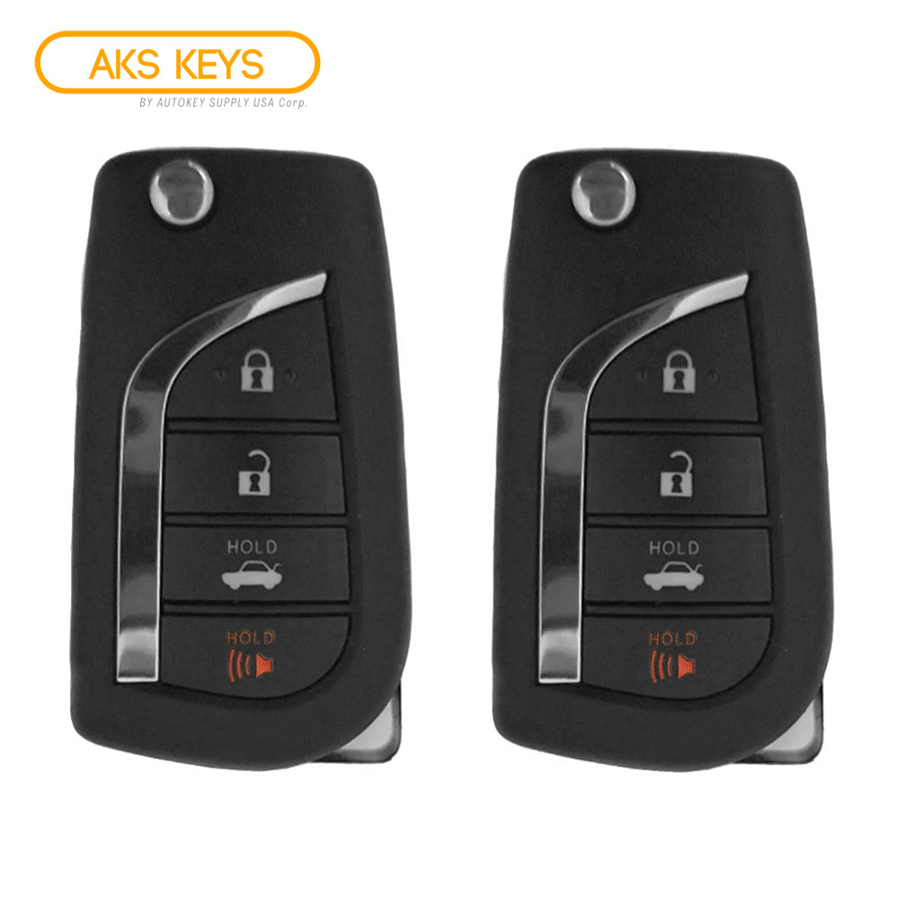 2018 - 2019 Toyota Camry Remote Flip Key 4B FCC# HYQ12BFB (2 Pack)