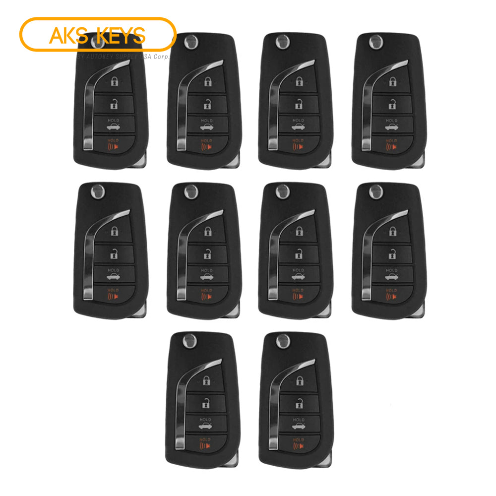 2018 - 2019 Toyota Camry Remote Flip Key 4B FCC# HYQ12BFB (10 Pack)