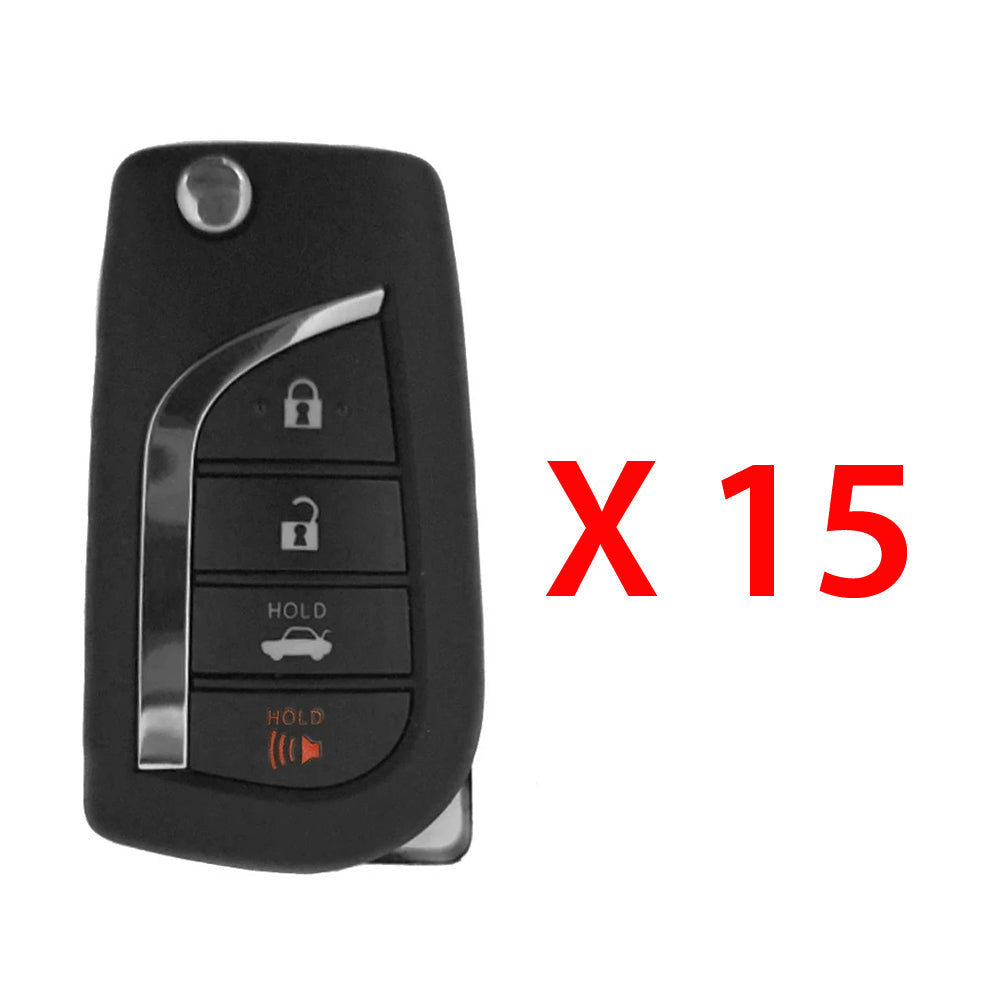 2018 - 2019 Toyota Camry Remote Flip Key 4B FCC# HYQ12BFB (15 Pack)