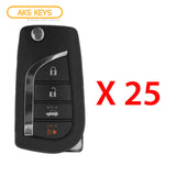 2018 - 2019 Toyota Camry Remote Flip Key 4B FCC# HYQ12BFB (25 Pack)