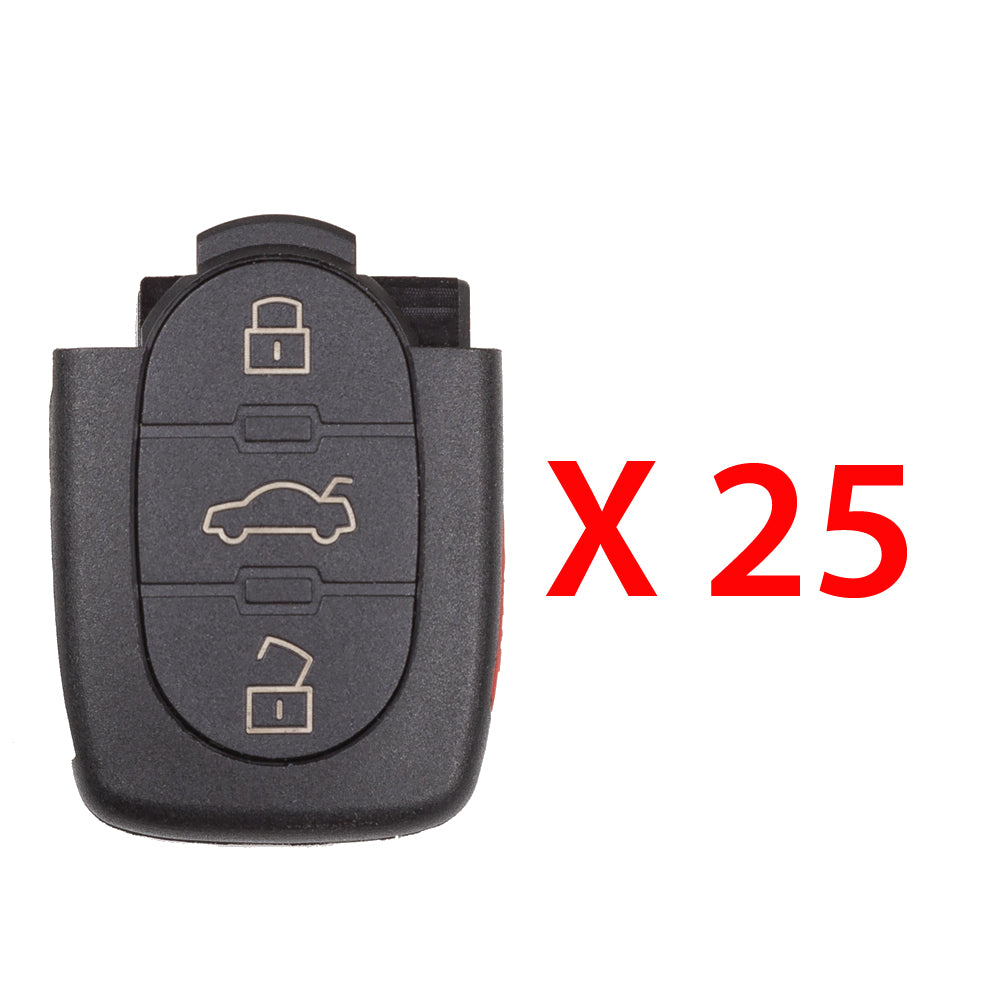 1998 - 2002 Volkswagen Flip Key - Remote Part (Old Fashion) 4B Part # 1J0 959 753F (25 Pack)