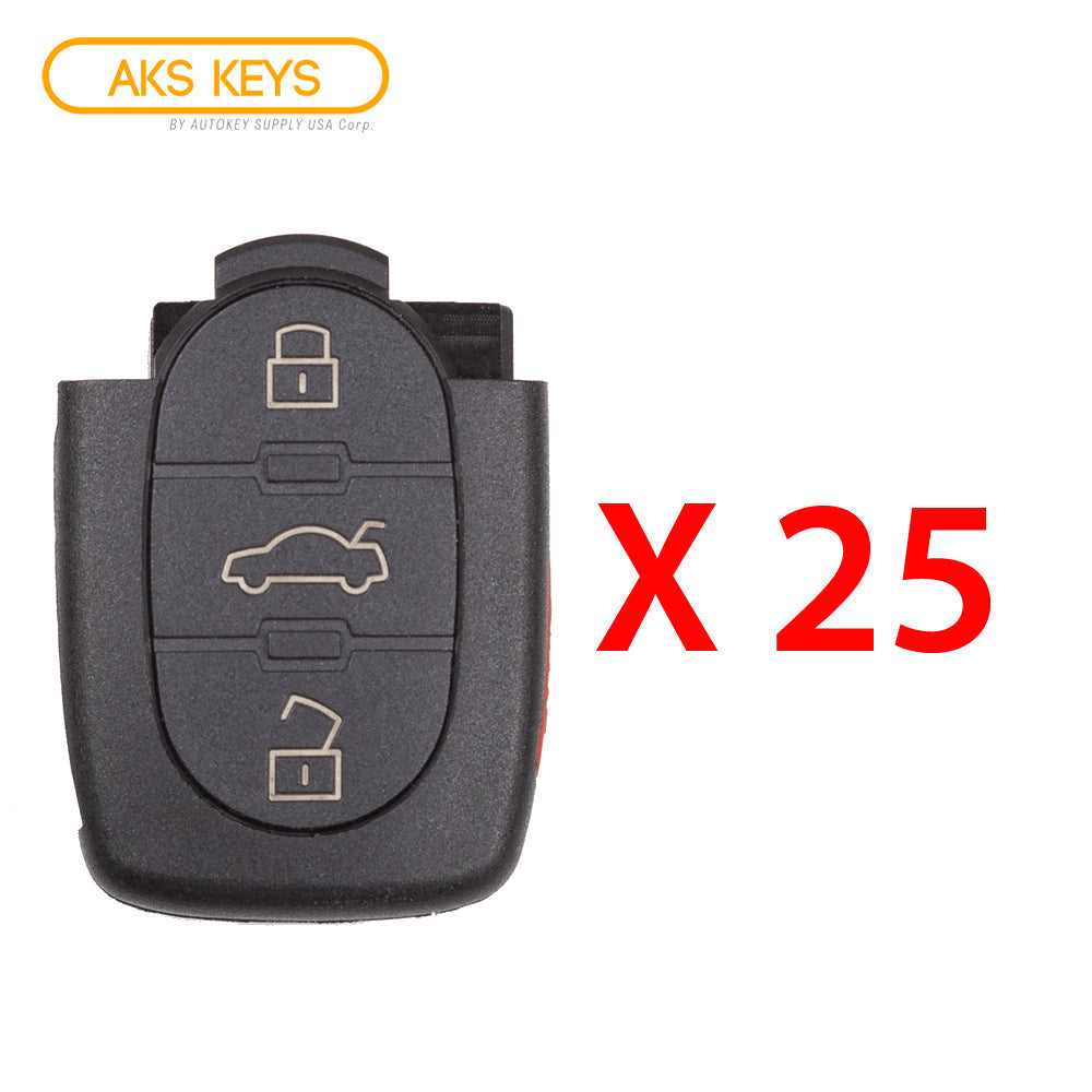 1998 - 2002 Volkswagen Flip Key - Remote Part (Old Fashion) 4B Part # 1J0 959 753F (25 Pack)