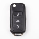 Remote Flip Key Fob Compatible with Volkswagen 2007 2008 2009 2010 2011 2012 2013 2014 2015 2016 4B FCC# NBG010180T/5K0837202R