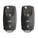 2007 - 2016 Volkswagen Flip Key FCC# NBG010180T / 5K0837202R (2 Pack)