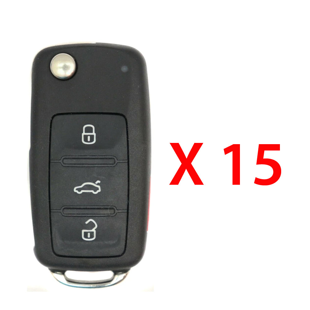 2017 - 2018 Volkswagen Remote Flip Key PEPS 4B FCC# NBGFS93N (15 Pack)