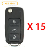 2017 - 2018 Volkswagen Remote Flip Key PEPS 4B FCC# NBGFS93N (15 Pack)