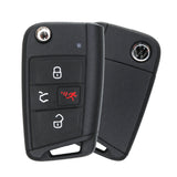 Remote Flip Key Fob W/Comfort Access Compatible with Volkswagen 2015 2016 2017 2018 2019 4B FCC# NBGFS12P01