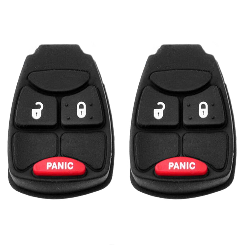 2004 - 2013 Chrysler Dodge and Jeep Remote Rubber Pad Buttons  3B (2 Pack)