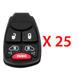 2004 - 2007 Chrysler Remote Rubber Pad Buttons 5B (25 Pack)