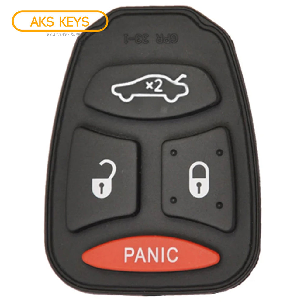 2004 - 2009 New Remote Control Key Keyless Fob Rubber Pad Buttons For Chrysler Dodge Jeep 4B