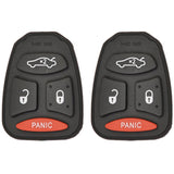 2004 - 2009 New Remote Control Key Keyless Fob Rubber Pad Buttons For Chrysler Dodge Jeep 4B (2 Pack)