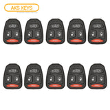 2004 - 2009 New Remote Control Key Keyless Fob Rubber Pad Buttons For Chrysler Dodge Jeep 4B (10 Pack)