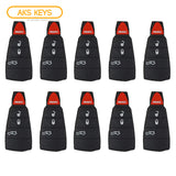 2008 - 2012 New Remote Fobik Key Keyless Fob Rubber Pad Buttons For Dodge & Chrysler / 4B (10 Pack)