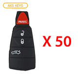 2008 - 2012 New Remote Fobik Key Keyless Fob Rubber Pad Buttons For Dodge & Chrysler / 4B (50 Pack)