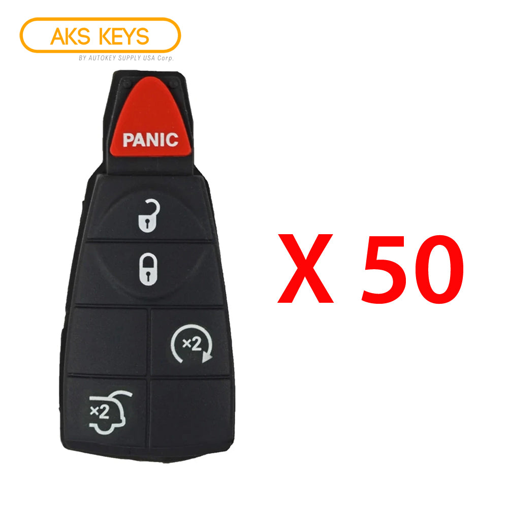 New Remote Fobik Key Keyless Fob Rubber Pad Buttons For Grand Cherokee & Commander 5B (50 Pack)