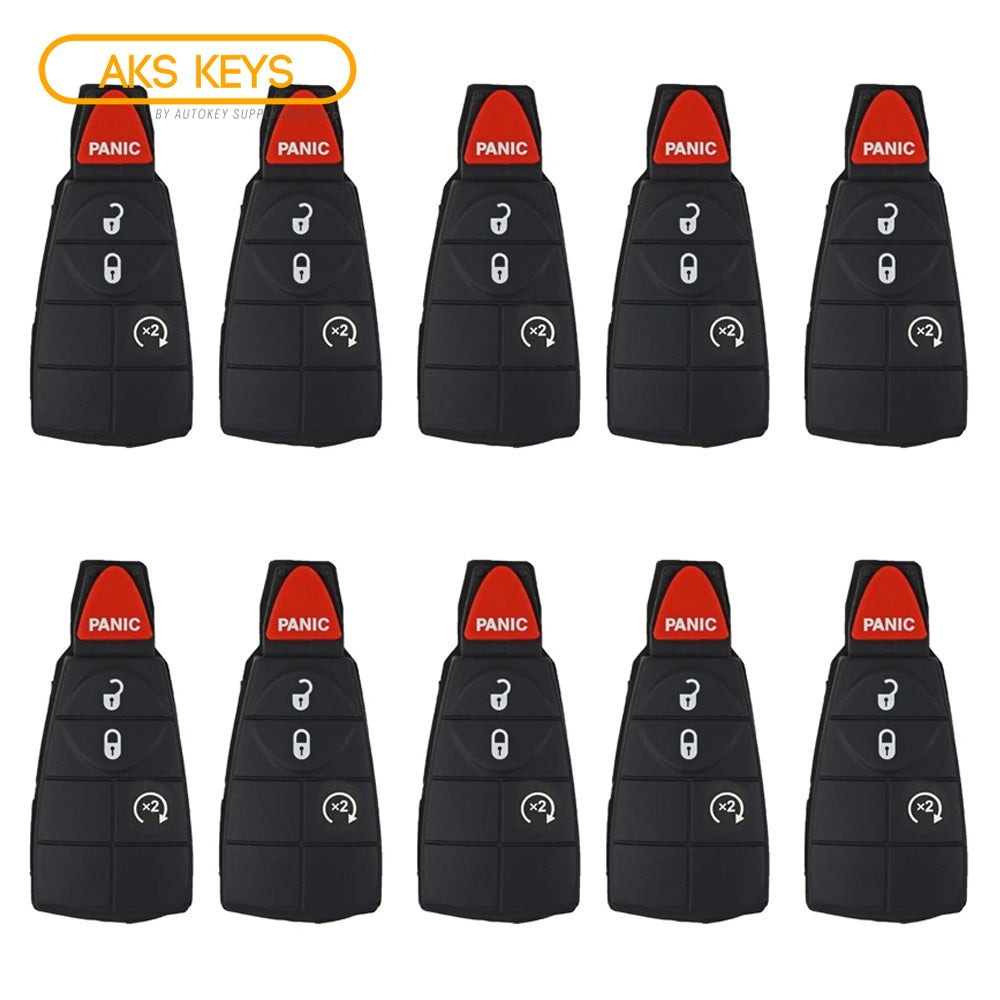 2008 - 2013 New Remote Fobik Key Keyless Fob Rubber Pad Buttons For Dodge  Chrysler & Jeep / 4B (10 Pack)