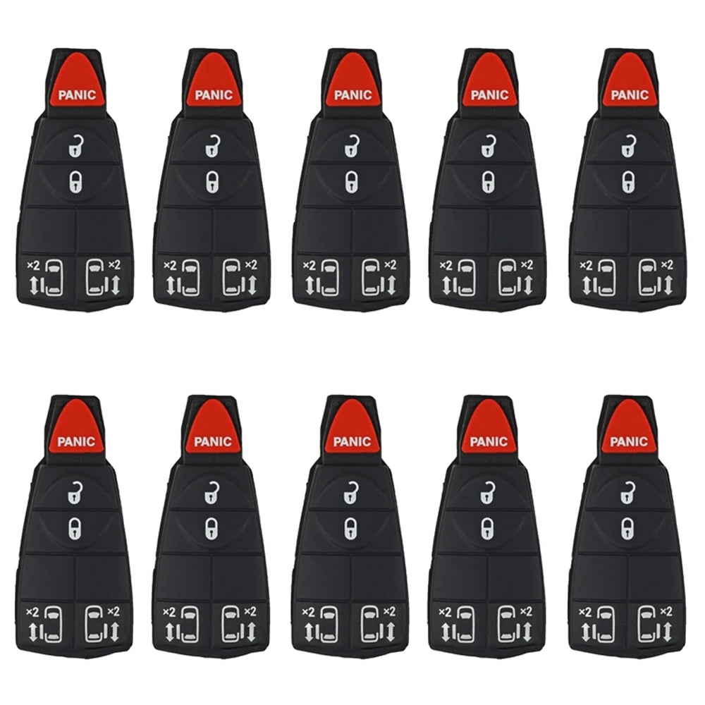 2008 - 2017 New Remote Fobik Key Keyless Fob Rubber Pad Buttons For Dodge/ 5B (10 Pack)