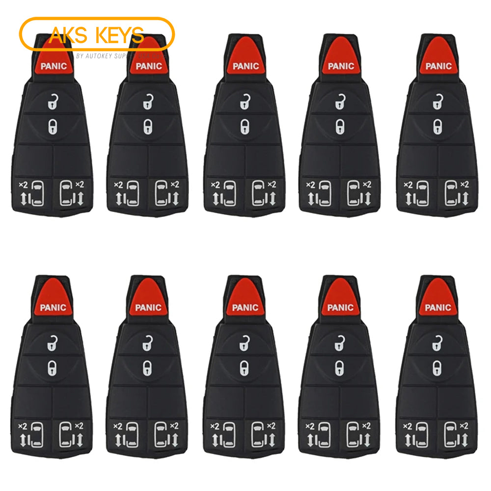 2008 - 2017 New Remote Fobik Key Keyless Fob Rubber Pad Buttons For Dodge/ 5B (10 Pack)