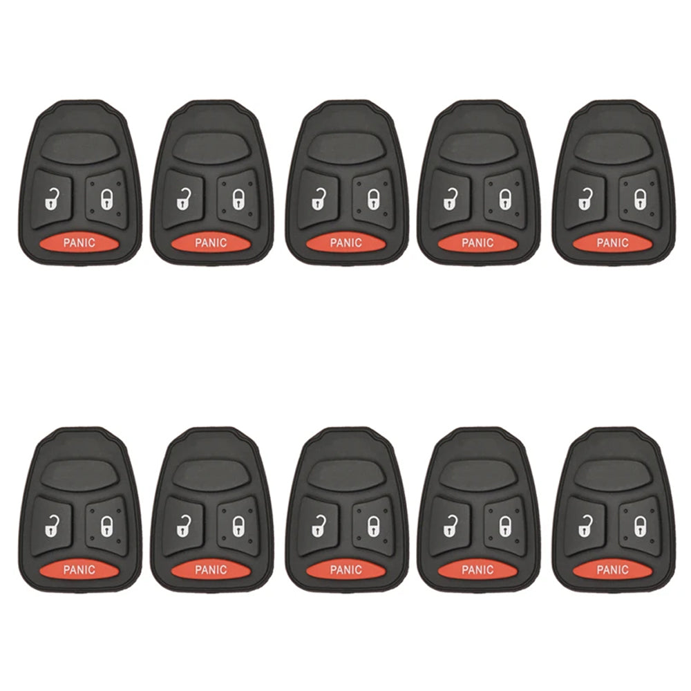 2004 - 2007 New Remote Control Key Keyless Fob Rubber Pad Buttons For Dodge Mitsubishi 3B (10 Pack)