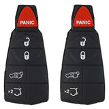 New Replacement Fobik Keyless Remote Rubber Pad Case Shell 5B for Dodge (2 Pack)