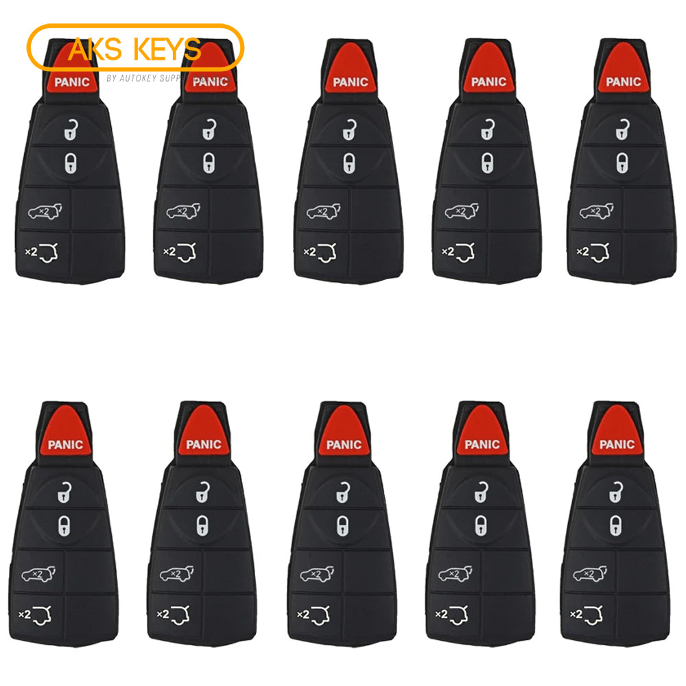 New Replacement Fobik Keyless Remote Rubber Pad Case Shell 5B for Dodge (10 Pack)