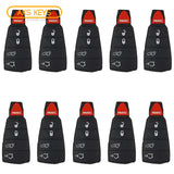 New Replacement Fobik Keyless Remote Rubber Pad Case Shell 5B for Dodge (10 Pack)