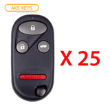 New Replacement Remote Keyless Fob Case Shell 4B for Acura FCC# A269ZUA108 / CWT72147KA (25 Pack)