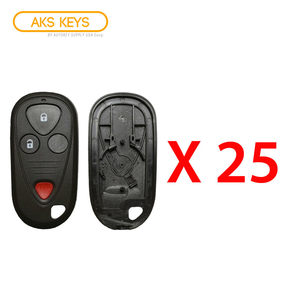 New Replacement Remote Keyless Fob Case Shell 4B for Acura (25 Pack)