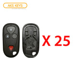 New Replacement Remote Keyless Fob Case Shell 4B for Acura (25 Pack)