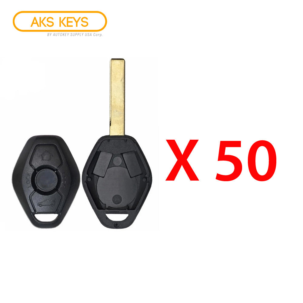 1998 - 2009 BMW Remote Key Shell - 2 Tracks (50 Pack)