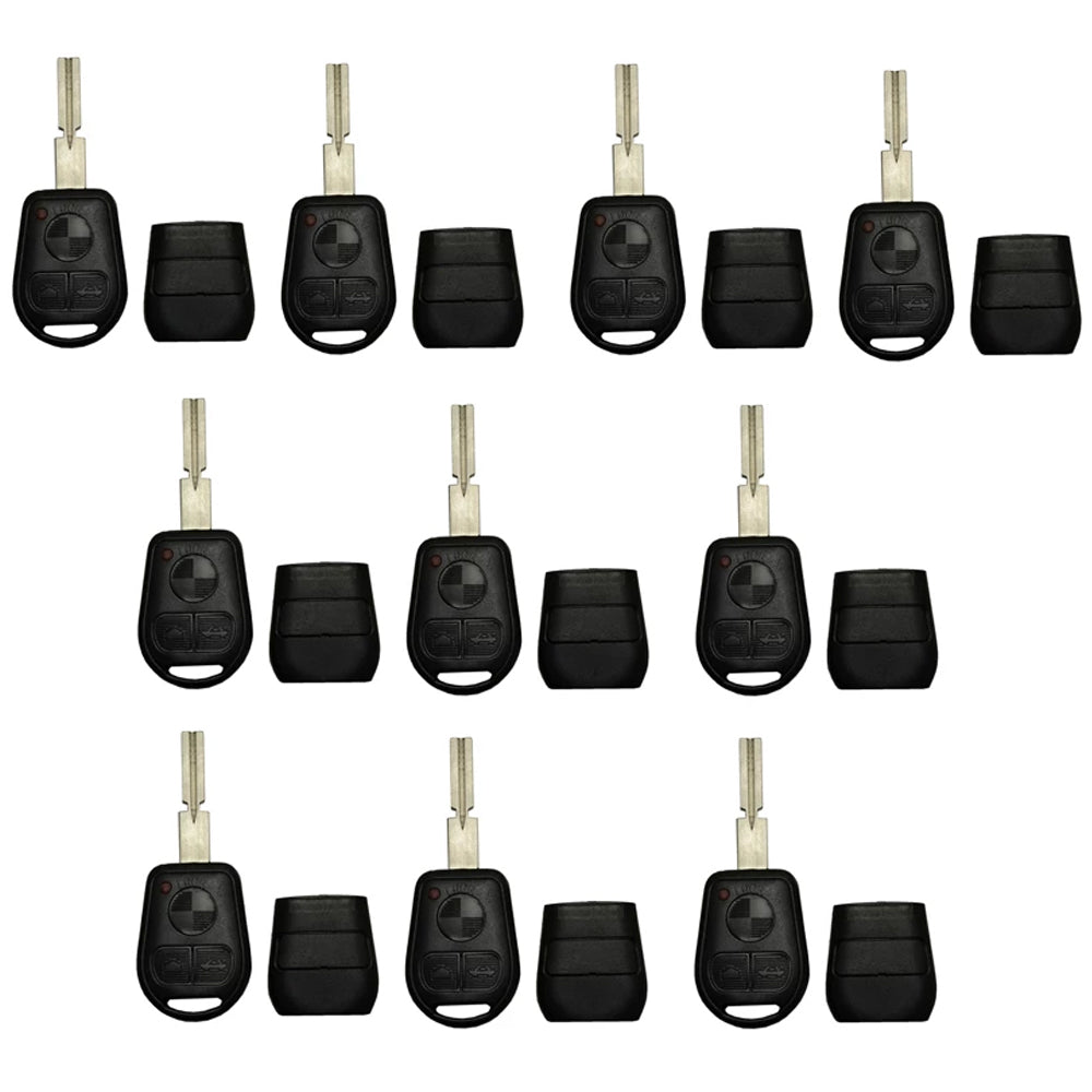 New Remote Key Fob Replacement Rubber Case Housing Blade Shell Notch 4 track (10 Pack)