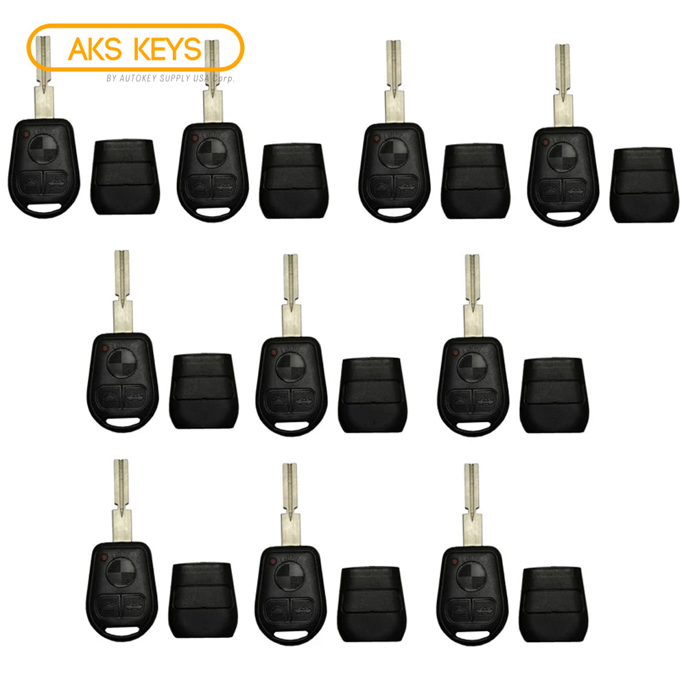 New Remote Key Fob Replacement Rubber Case Housing Blade Shell Notch 4 track (10 Pack)