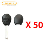 1999 - 2002 Mini Cooper Remote Key Shell 2B (50 Pack)