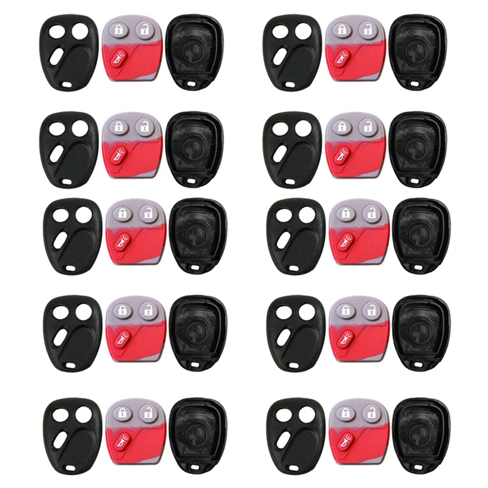 1998 - 2009 Buick Cadillac Chevrolet GMC Isuzu Portiac Oldsmobile Saturn Remote Shell 3B (10 Pack)