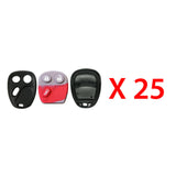 1998 - 2009 Buick Cadillac Chevrolet GMC Isuzu Portiac Oldsmobile Saturn Remote Shell 3B (25 Pack)