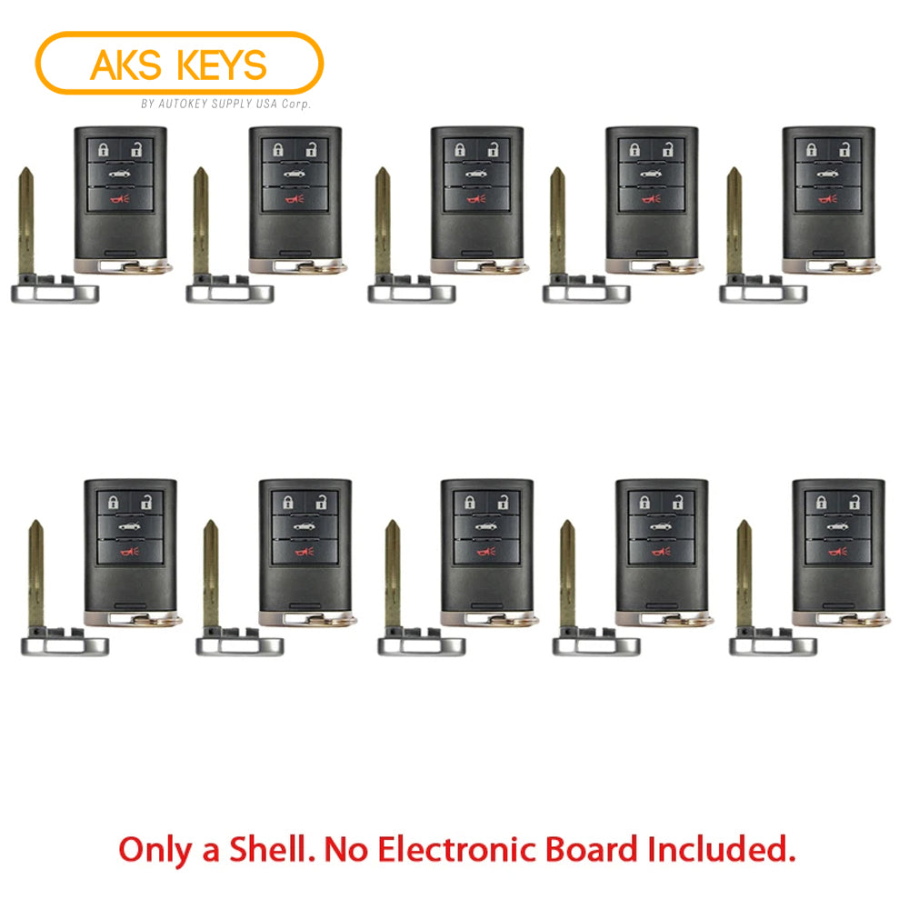 2008 - 2013 Chevrolet Corvette Smart Key Shell 4B - Only for FCC#: M3N5WY7777A (10 Pack)