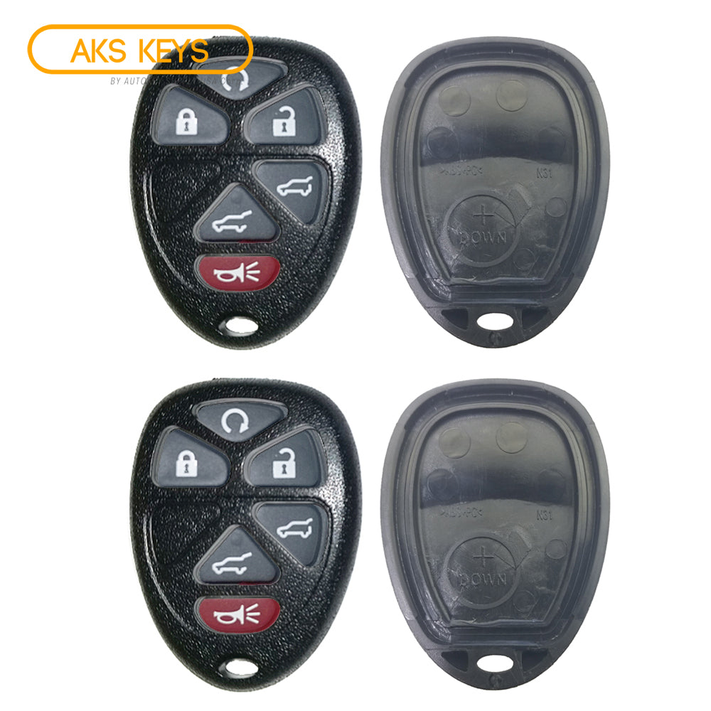 New Replacement Remote Keyless Fob Case Rubber Pad Shell 6B for FCC# OUC60270 (2 Pack)