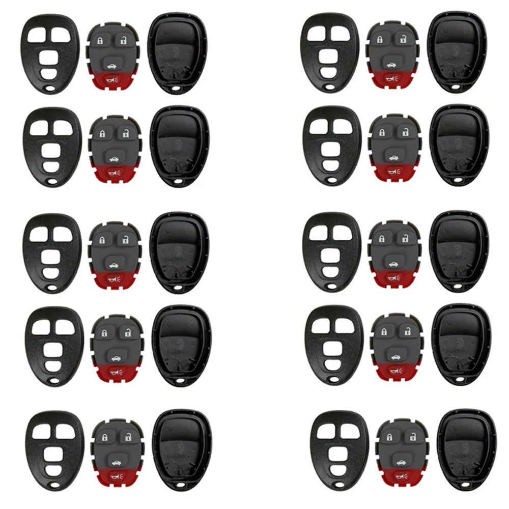 New Replacement Remote Keyless Fob Case Rubber Pad Shell 4B for FCC# KOBGT04A (10 Pack)