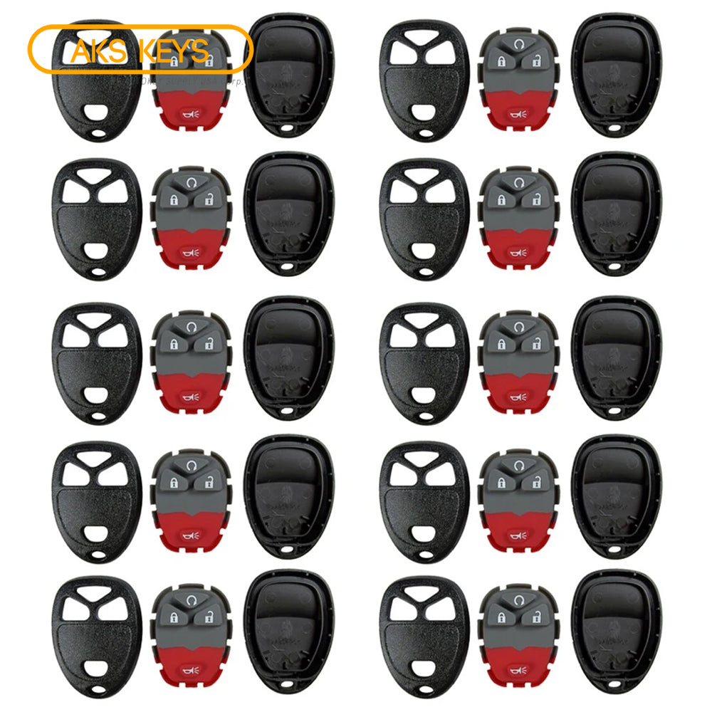 New Replacement Remote Keyless Fob Case Rubber Pad Shell 4B for FCC# KOBGT04A (10 Pack)